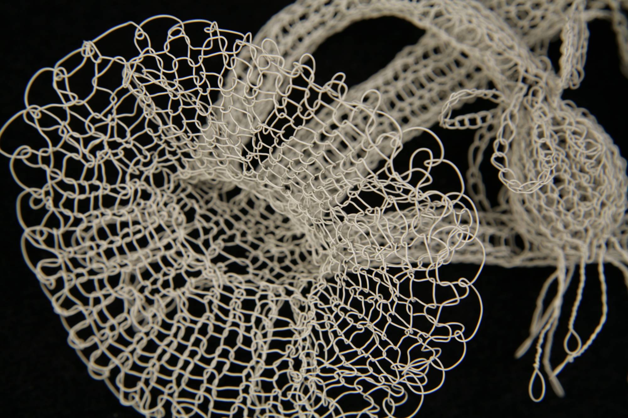 Knitted wire sea creature