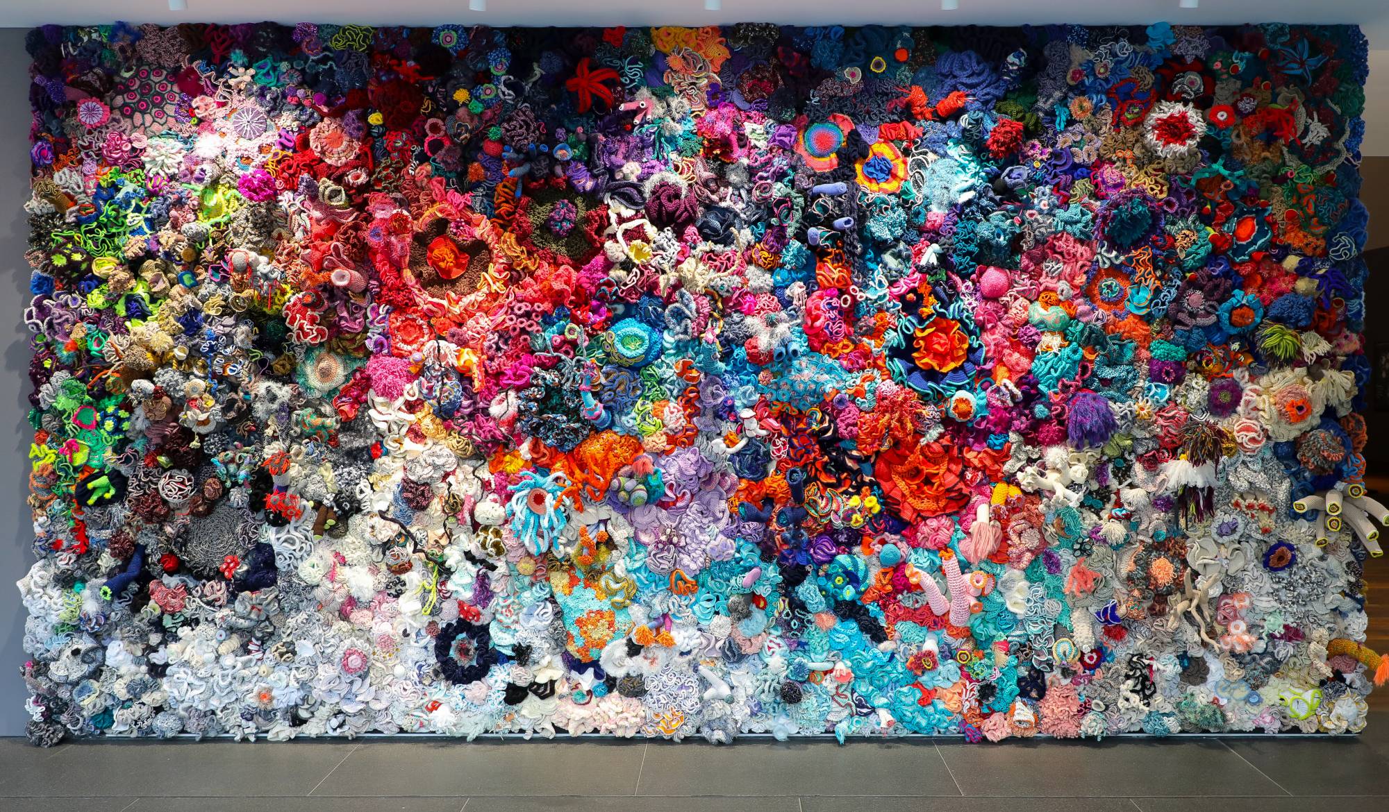 giant coral wall painting