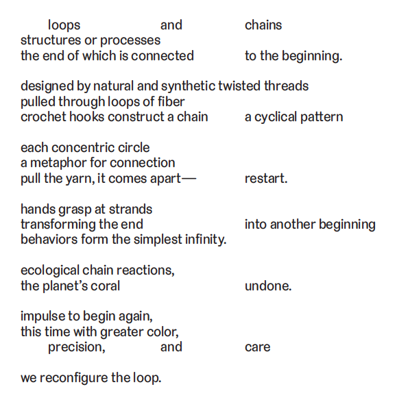 image of a poem arranged in a visually graphic pattern