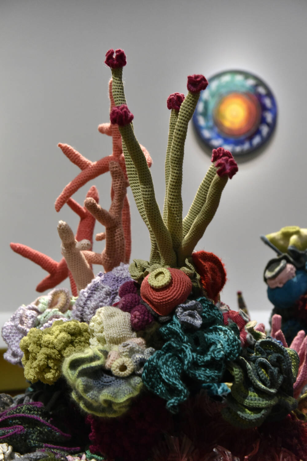 crochet corals close up